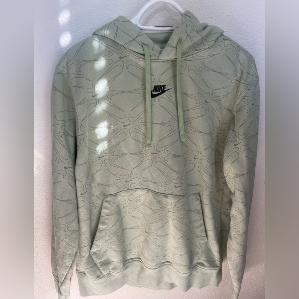 Nike Sportswear Club Fleece AOP All Over Print Green Hoodie DM7930-343